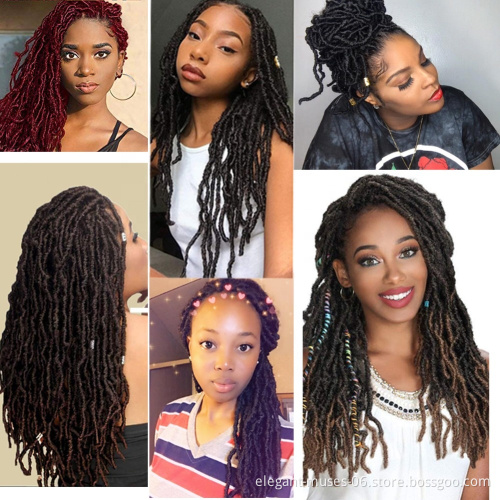 Wholesale Vigorous Crochet Braids Twist Jumbo Dread Faux Locs Hairstyle Wigs for Black Women Long Synthetic Afro Black Wigs